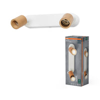 OSRAM LED Spot Brick Deckenleuchte 2xGU10 Weiß und Holz