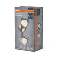 OSRAM LED Spot Cup Deckenleuchte 2xG9 Gebürstetes Nickel
