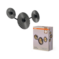 OSRAM DECOR Plisse Wandleuchte 3xE27 Dunkelgrau