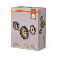 OSRAM DECOR Plisse Wandleuchte 3xE27 Dunkelgrau