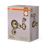 OSRAM DECOR Plisse Wandleuchte 5xE27 Dunkelgrau