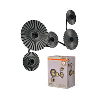 OSRAM DECOR Plisse Wandleuchte 5xE27 Dunkelgrau