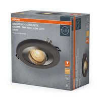 OSRAM Concrete Spot GU10 Einbaustrahler 4.5W Dark Satin-Nickel ⌀68 mm