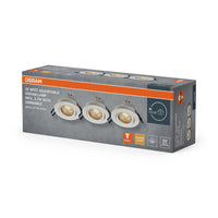 OSRAM LED Spot Recess Einbaustrahler Set GU10 Click-Dim schwenkbar 3.7W Weiß