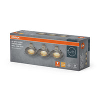 OSRAM LED Spot Recess Einbaustrahler Set GU10 Click 4.5W Satin-Nickel ⌀60 mm