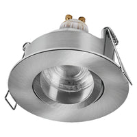 OSRAM Matter SMART+ LED smarter Einbauspot Bad GU10 IP65 schwenkbar 4.7W RGBW Satin-Nickel ⌀68 mm
