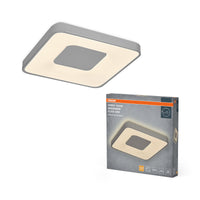 OSRAM Orbis Piana Deckenleuchte, 485x485 mm, 36W, 3000K, Warmweiß, Click dimmbar, Silber