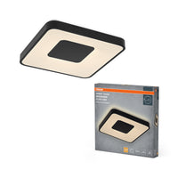 OSRAM Orbis Piana Deckenleuchte, 485x485 mm, 36W, 3000K, Warmweiß, Click dimmbar, Schwarz