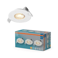 OSRAM LED Spot Recess Bad Einbaustrahler Set DIM IP65 4.9W 36° Weiß ⌀68 mm