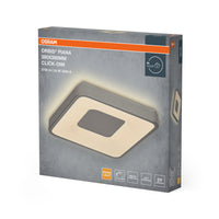 OSRAM Orbis Piana Deckenleuchte, 380x380 mm, 24W, 3000K, Warmweiß, Click dimmbar, Silber