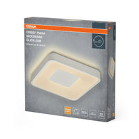 OSRAM Orbis Piana Deckenleuchte, 380x380 mm, 24W, 3000K, Warmweiß, Click dimmbar, Weiß