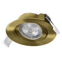 OSRAM LED Spot Recess Einbaustrahler Set Simple DIM 4.9W 40° Grünmessing ⌀75 mm