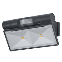 OSRAM Strahler/ Flutlicht Dunkelgrau, 180 lm, 2,1 W, IP44, Warmweiß, 3000 K, 110° Abstrahlwinkel, Lichtsensor, 25.000 h Lebensdauer
