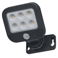 OSRAM Strahler/ Flutlicht, Dark Grey, 1,8 W, 140 lm, 3000 K, IP44, 25. 000 h Lebensdauer, PIR-Bewegungsmelder, USB-C Ladefunktion