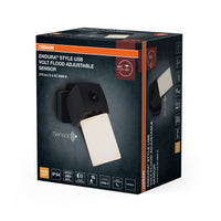 OSRAM Außenwandleuchte, Dunkelgrau, 2,5 W, 275 lm, 3000 K, 111° Abstrahlwinkel, 50. 000 h Lebensdauer, IP54, PIR-Bewegungsmelder, USB-C Ladefunktion