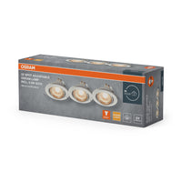OSRAM LED Spot Recess Einbaustrahler Set GU10 schwenkbar 4.5W Weiß ⌀68 mm