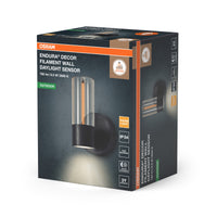 OSRAM ENDURA® Decor Filament Außenwandleuchte mit Tageslichtsensor 6,5W IP54 Dunkelgrau