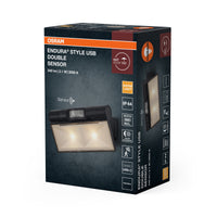 OSRAM Strahler/ Flutlicht Dunkelgrau, 180 lm, 2,1 W, IP44, Warmweiß, 3000 K, 110° Abstrahlwinkel, Lichtsensor, 25.000 h Lebensdauer