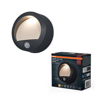 OSRAM Außenwandleuchte, Dark Grey, 1,7 W, 70 lm, 3000 K, 50° Abstrahlwinkel, IP44, Batterie, USB‑C Ladezeit 5,5 h, 25. 000 h Lebensdauer