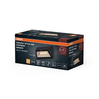 OSRAM Außenwandleuchte, Dark Grey, 1,5 W, 110 lm, 3000 K, 55° Abstrahlwinkel, 25. 000 h Lebensdauer, IP44, PIR-Bewegungsmelder, USB-C-Ladefunktion