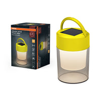 ENDURA Style Solar Tischlampe, Gelb, Solarbetrieb, 3000 K, 20 lm, 170° Abstrahlwinkel, IP44, 199 mm Höhe, 25. 000 h Lebensdauer, dimmbar, Lithium-Ion Akku, 8 h Ladezeit