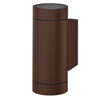 OSRAM Außenwandleuchte, Rust, GU10-Sockel, IP65, Aluminiumgehäuse, Glasdiffusor, 2 Leuchtmittel, 220–240 V, IK05, 158 mm Höhe