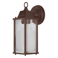 OSRAM Außenwandleuchte, Rust, E27, Aluminiumgehäuse, Glasabdeckung, IP43, 220–240 V, 105 mm Länge, 150 mm Breite, 293 mm Höhe, 1 Leuchtmittel, Mounting screws