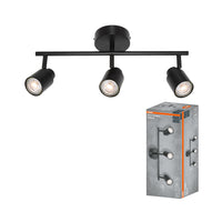 OSRAM 3-Punkt LED Spot PRIMAL, Leuchte, 3xGU10, Schwarz