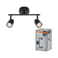 OSRAM 2-Punkt LED Spot PRIMAL, Leuchte, 2xGU10, Schwarz