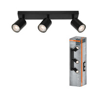 OSRAM 3-Punkt LED Spot ELEMENTAL Black, Leuchte, 3xGU10, Schwarz, 37 x 13,8 x 6 cm