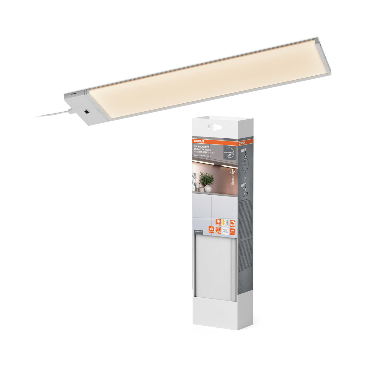 OSRAM Unterbauleuchte Lineaflex 360 mm 5,2W CCT dimmbar Starter-Set