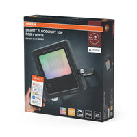 OSRAM SMART+ MATTER Floodlight LED-Fluter, 10W, 8000lm, RGBW 16 Mio. Farben, 3000K, WiFi, Matter, Alexa/Google, IP65
