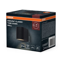 ENDURA Classic Tube Außenwandleuchte, Dark Grey, GU10-Fassung, IP54, Glasabdeckung, Carbon Fibre Nylon-Gehäuse, 0-5 W geeignet, 25. 000 h Lebensdauer, montagefertig.