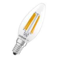 OSRAM LED CLASSIC B ENERGY EFFICIENCY A in B-Form, LED-Lampe, Bleifreies Glas, Klar, 2,2 W, (ex 40 W), 470 lm, Warmweiß, 2700 K, Energieeffizienzklasse: A, CRI 80