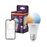 OSRAM SMART+ ZIGBEE Tunable White in A-Form, LED-Lampe, Matt, 9 W, 806 lm, von 2700 bis 6500 K, Wifi, Google Assistant, Amazon Alexa, Smartspeaker-Kompatibel, Dimmbar