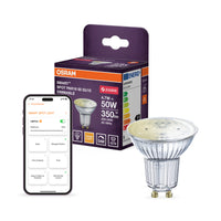 OSRAM SMART+ ZIGBEE Spot Dimmable in PAR16-Form, LED-Spot, Glas, 4,7 W, 350 lm, 2700 K, ZigBee, Google Assistant, Amazon Alexa, Smartspeaker-Kompatibel, Dimmbar, CRI 80