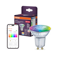 OSRAM SMART+ ZIGBEE Spot Multicolour in PAR16-Form, LED-Spot, Glas, 4,9 W, 300 lm, von 2700 bis 6500 K, ZigBee, Smartspeaker-Kompatibel, Dimmbar