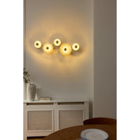 OSRAM DECOR Plisse Wandleuchte 5xE27 Dunkelgrau
