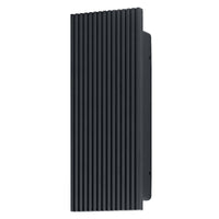 ENDURA Style Striped Außenwandleuchte, Dark grey, 12 W, 3000 K, 450 lm, 210° Abstrahlwinkel, IP54, Glas, Aluminium, 50. 000 h Lebensdauer