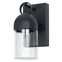 OSRAM Außenwandleuchte, Dark Grey, E27-Fassung, IP65, Aluminiumgehäuse, Glasabdeckung, 0…40 W, 25. 000 h Lebensdauer, Montagezubehör enthalten