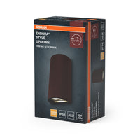 ENDURA Style UpDown Außenwandleuchte, Rust, 12 W, 700 lm, 3000 K, 100° Abstrahlwinkel, 30. 000 h Lebensdauer, IP54, Aluminiumgehäuse, Glasabdeckung, 160 mm Höhe