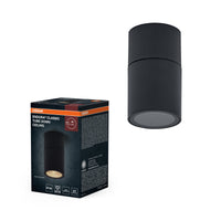 OSRAM Außenwandleuchte, GU10, Dunkelgrau, Glas, IP54, 103 mm, 0-5 W, 1 Leuchtmittel, 25. 000 h Lebensdauer, IK06, Schutzklasse II, Montagezubehör enthalten