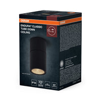 OSRAM Außenwandleuchte, GU10, Dunkelgrau, Glas, IP54, 103 mm, 0-5 W, 1 Leuchtmittel, 25. 000 h Lebensdauer, IK06, Schutzklasse II, Montagezubehör enthalten