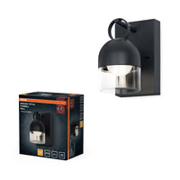 OSRAM Außenwandleuchte, Dark Grey, 6 W, 450 lm, 3000 K, 110° Abstrahlwinkel, 50. 000 h Lebensdauer, IP65