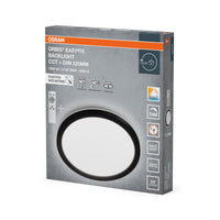 OSRAM ORBIS EASYFIX LED Backlight Deckenleuchte 22cm 14W CCT +DIM, Fernbedienung, schwarz