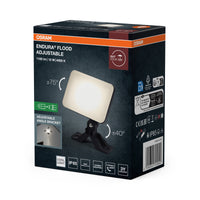 OSRAM ENDURA Flood Adjustable LED-Fluter, 10W, 850lm, 4000K Kaltweiß, Schwarz, Aluminium, schwenkbar, IP65