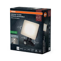 OSRAM ENDURA Flood Sensor Adjustable LED-Fluter, 30W, 2550lm, 4000K Kaltweiß, Bewegungsmelder, Schwarz, Aluminium, IP44