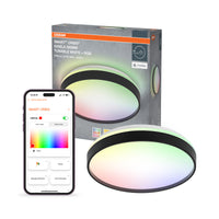 OSRAM SMART+ Matter Deckenleuchte Ceiling Schwarz, 3000-6500, RGBTW, 1500 lm, 24 W, 38,5 cm Durchmesser