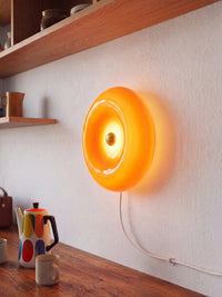 OSRAM DECOR Wandleuchte Lunea Orange, 3000 K, Warmweiß, 700 lm, 22 W, 30 cm Durchmesser, Stahl, 25.000 h Lebensdauer