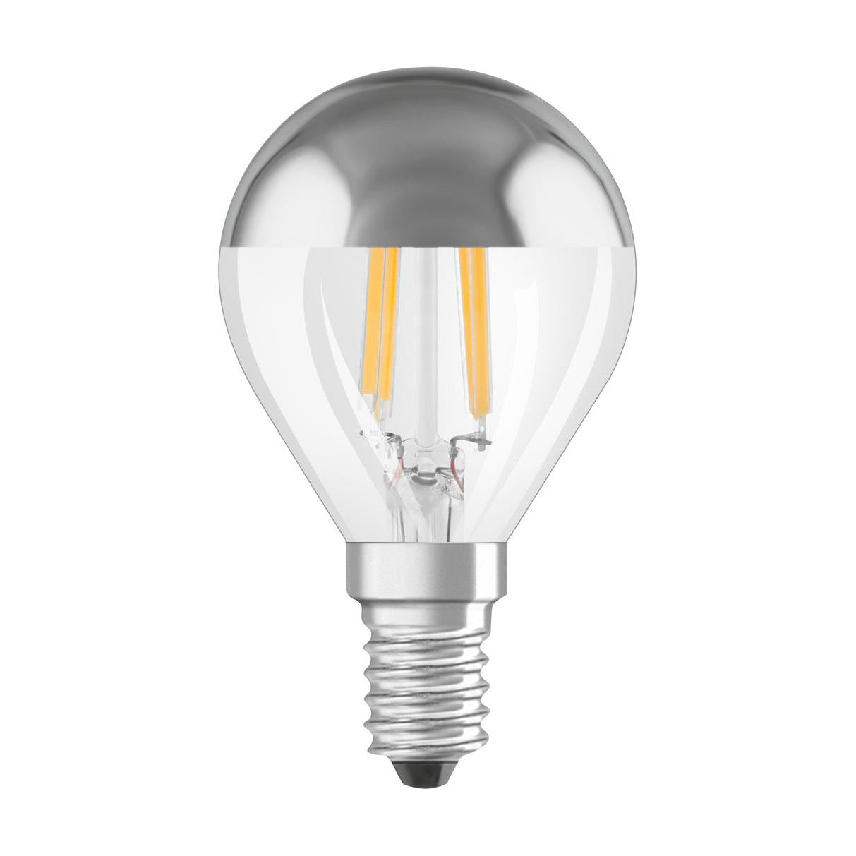 OSRAM LED Lampe LED Retrofit CLASSIC P Mirror 4W 827 Silver E14, 350 lm, 2700 K, Warmweiß-LEDVANCE Shop